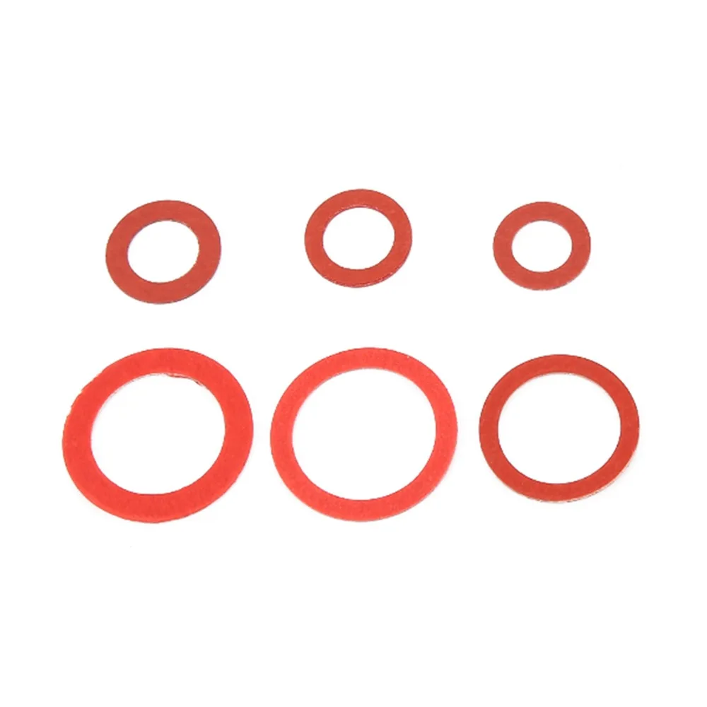 

600 шт., 12 различных размеров, комплект плоских шайб из волокна, красная сталь, бумажное волокно, красные стальные бумажные шайбы