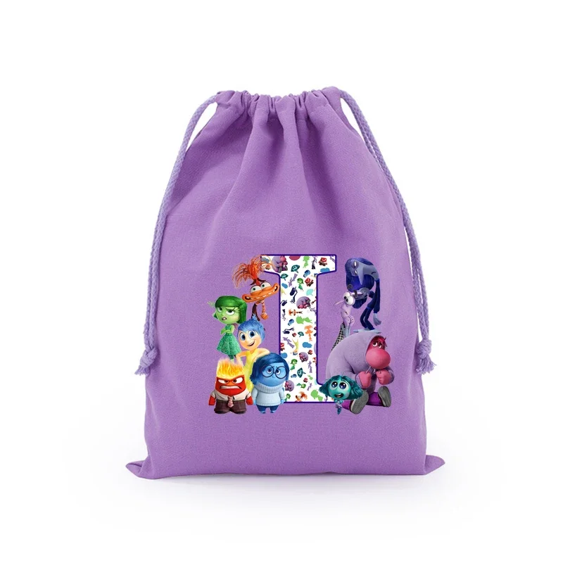 Disney Inside Out 2 Kids Cartoon Cute Drawstring Bag Girl Boy Anime Printed Storage Children Gift Candy Bags Kawaii Handbag Gift