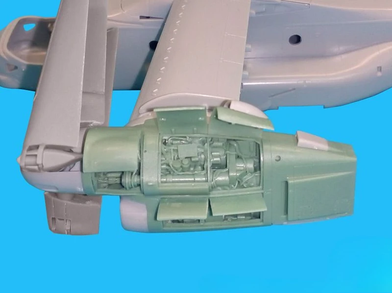1/72 Scale Die-Cast Resin Aircraft Parts Model Assembled Kit V-22 Osprey Engine Model Unassembled and Unpainted