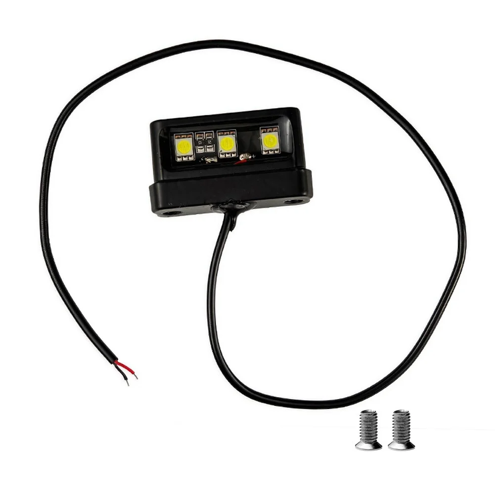 دراجة نارية لوحة ترخيص أضواء مصباح ليد ABS مقاوم للماء الخلفية الذيل مصباح للدراجات النارية دراجة صور جبل ضوء مصباح إشارة سوداء #3