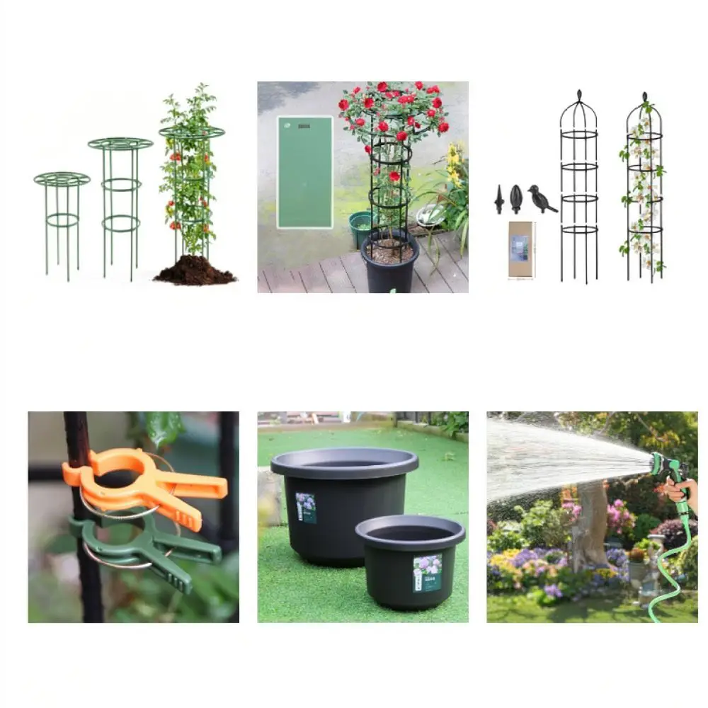 Sturdy Iron Plant Support Rack For Climbing Vines Umbrella Shape Garden Trellis For Outdoor Potted Flower Growth