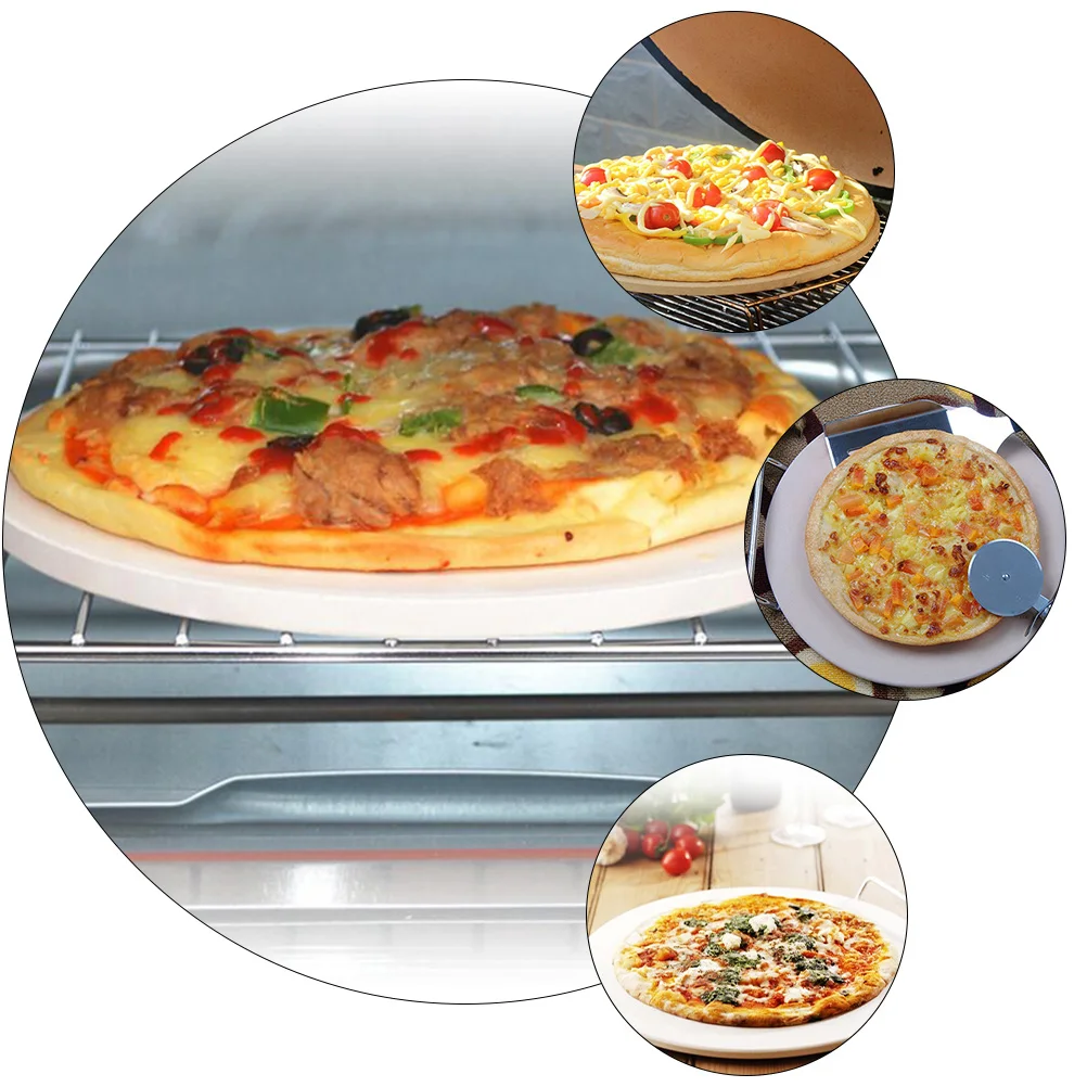 

1pc Extra Large Heat Resistant Pizza Stone Plate for Oven Baking Grill Baking Tool Bread Stone Cooking Accessories
