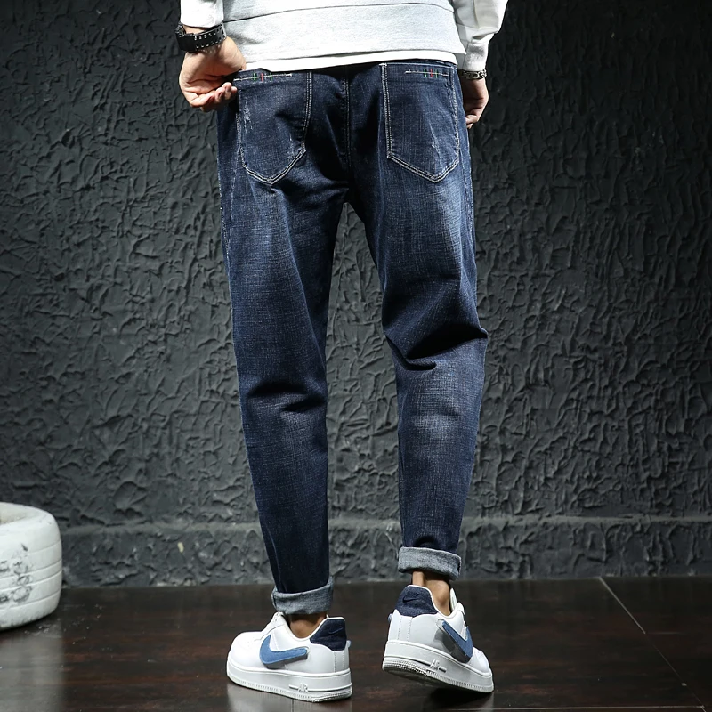 

Pants Men Jeans Autumn Plus Size Britches Oversized Pantalones Straight Denim Male Trousers Loose Clothing Casual High Quality