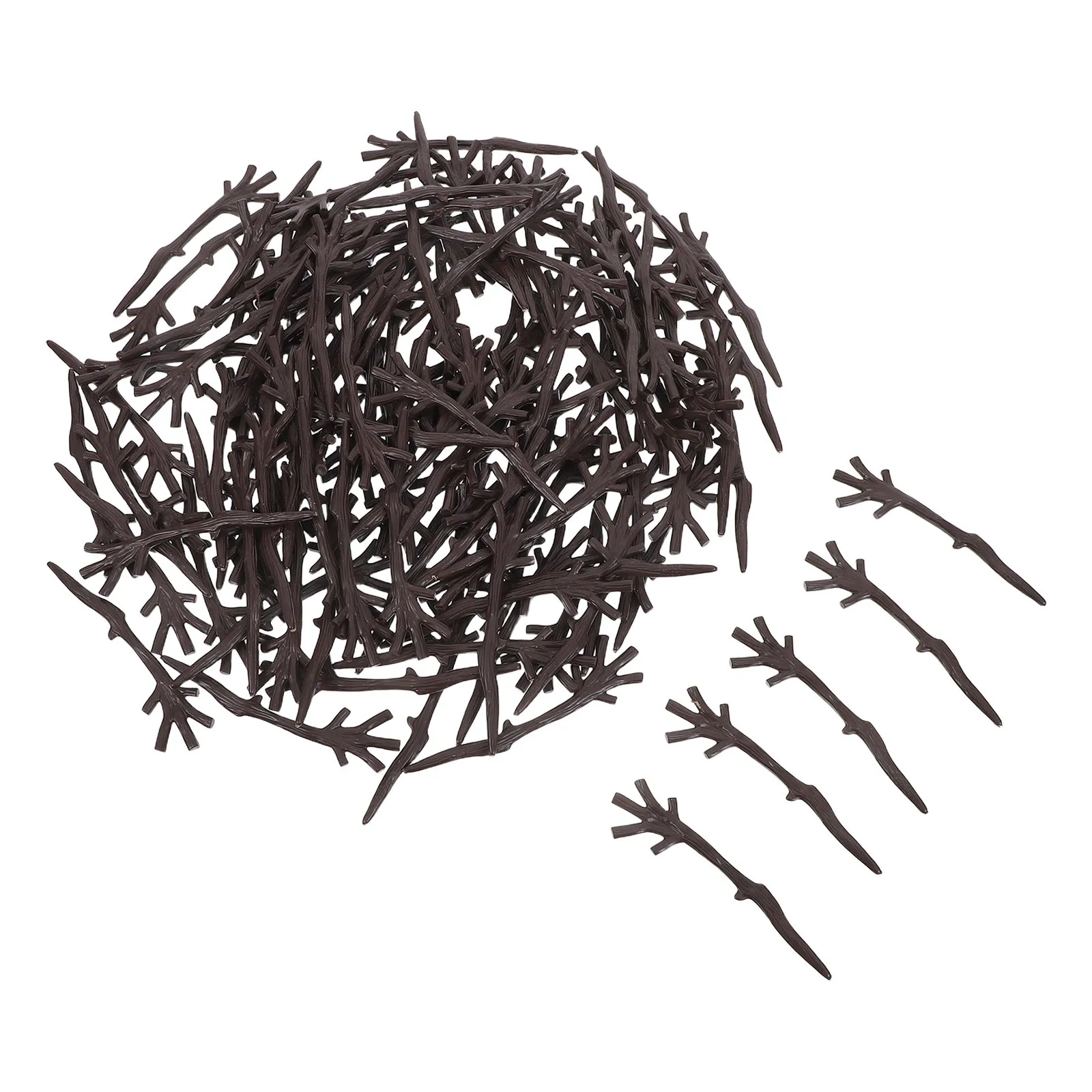 

120Pcs Christmas Deer Horn Decor Plastic Antler Ornaments for Crafts Mini Reindeer Antlers Snowman Arms DIY Festive Home Decor