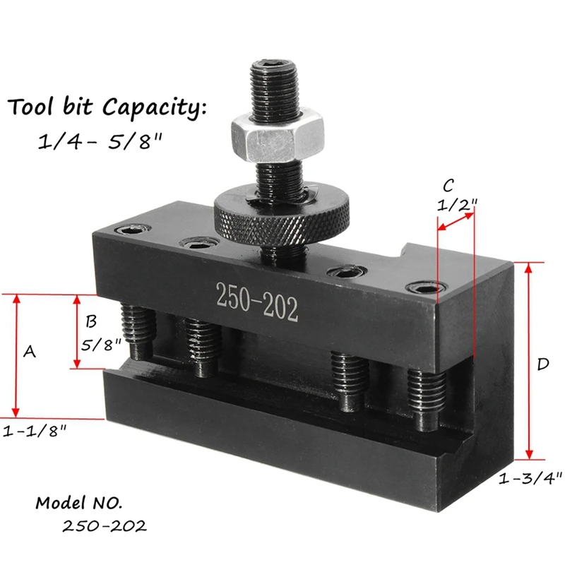 Imagem -03 - Oversize Chato Turning Holder Chato Enfrentando Virando Titular Quick Change Ferramenta Post 4x 250202 Bxa 2xl