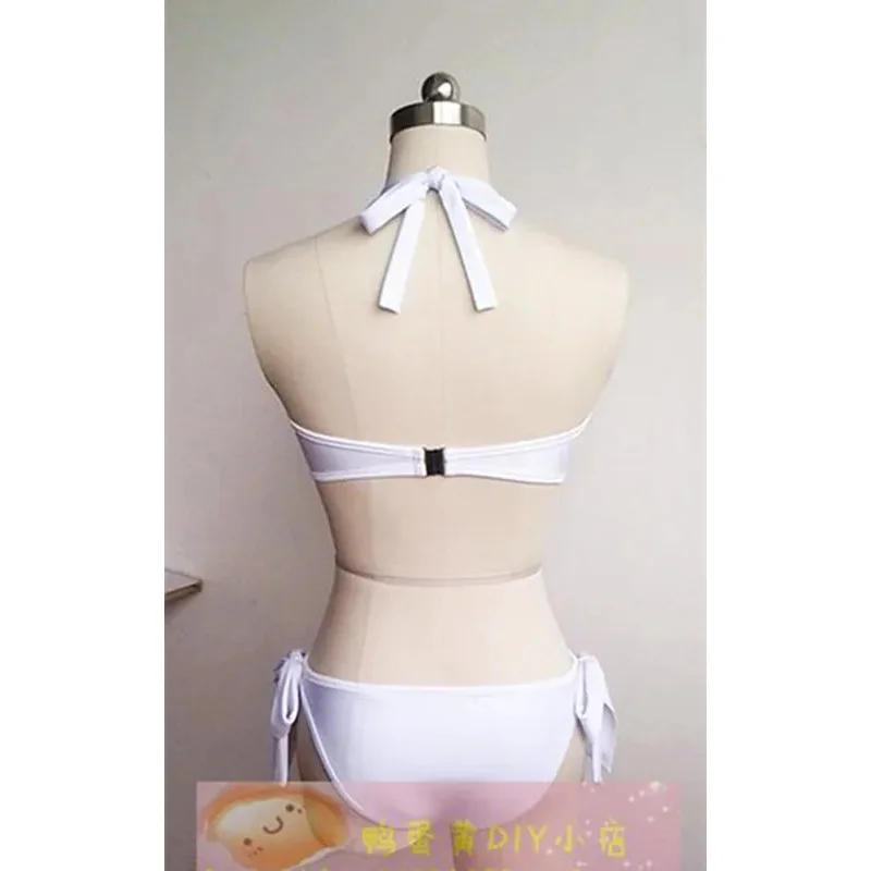 DY20Shakugan no Shana Heroine Shana Anime Bikini Custom Made White Cosplay Swimsuit25