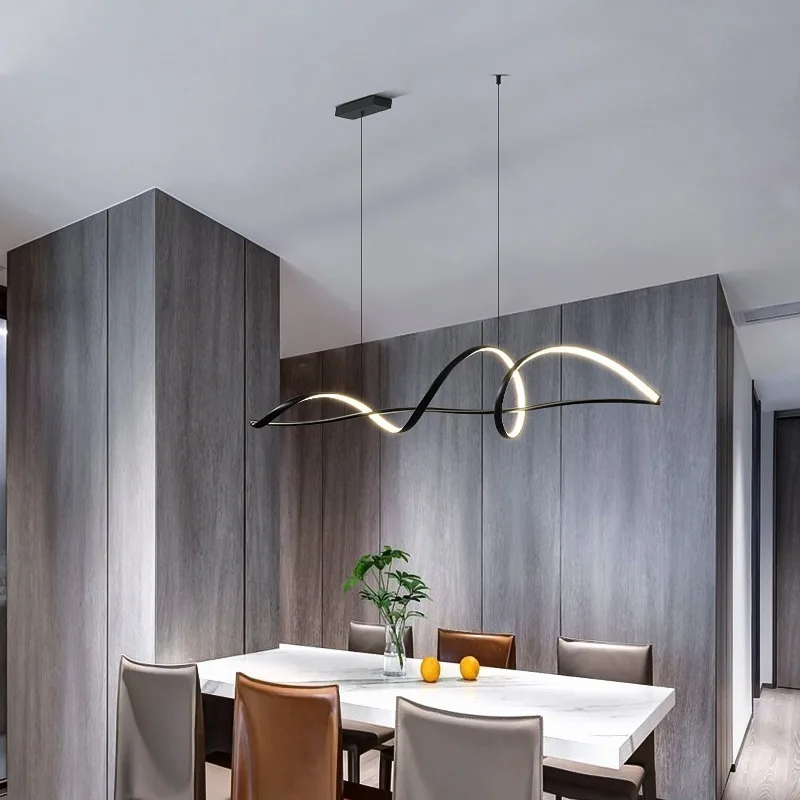 Lustre LED minimalista moderno, restaurante, sala de estar criativa, bar, lâmpada de mesa, iluminação doméstica minimalista, iluminação interna