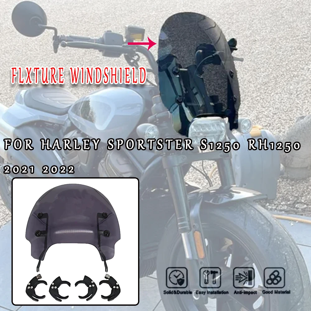 

Подходит для Harley Sportster S 1250 Sportster 1250 S RH 1250 2021 2022, быстросъемный компактный лобовое стекло Sportster S Ac