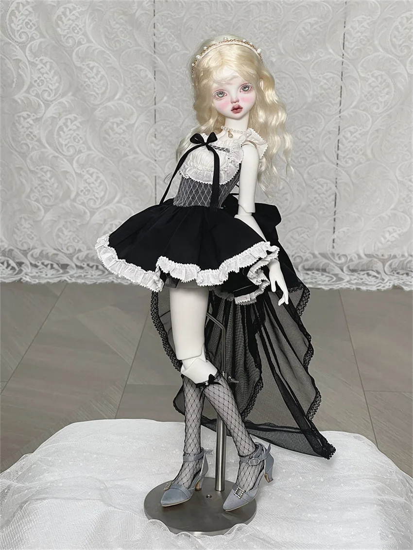 In Stock BJD/SD Shoes 1/3 1/4 High Heels Girls Silk Pointy One-button High Heels Multi-colored BJD Doll Accessories