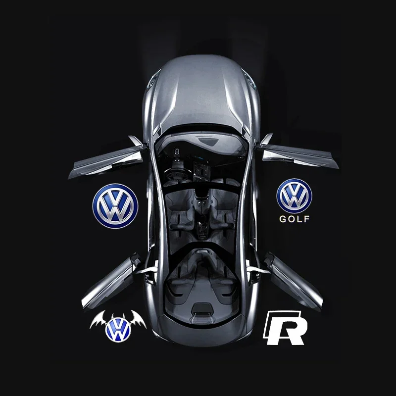 2PCS Car Door Welcome Light Led Projector Lamp For Volkswagen Scirocco Magotan B5 B6 B7 B8 CC LAVIDA Caddy Bora Beetle Phaeton view 6