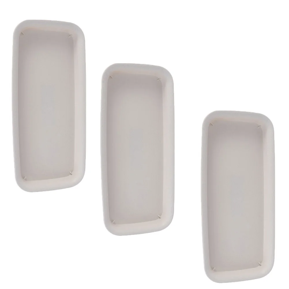 Piattini di plastica per vasi da fiori rettangolari da 3 pezzi 21x8 5 cm Beige Prevenire perdite Vasi per piante durevoli Vassoi Vassoi a terra