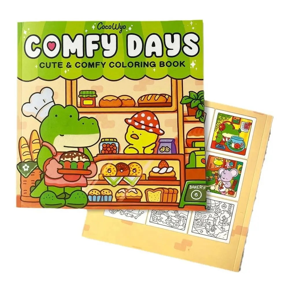 DIY Spooky Cute Coloring Book Creative Cartoon Halloween Theme Coloring Book Relax Educational Watercolor Painting Book