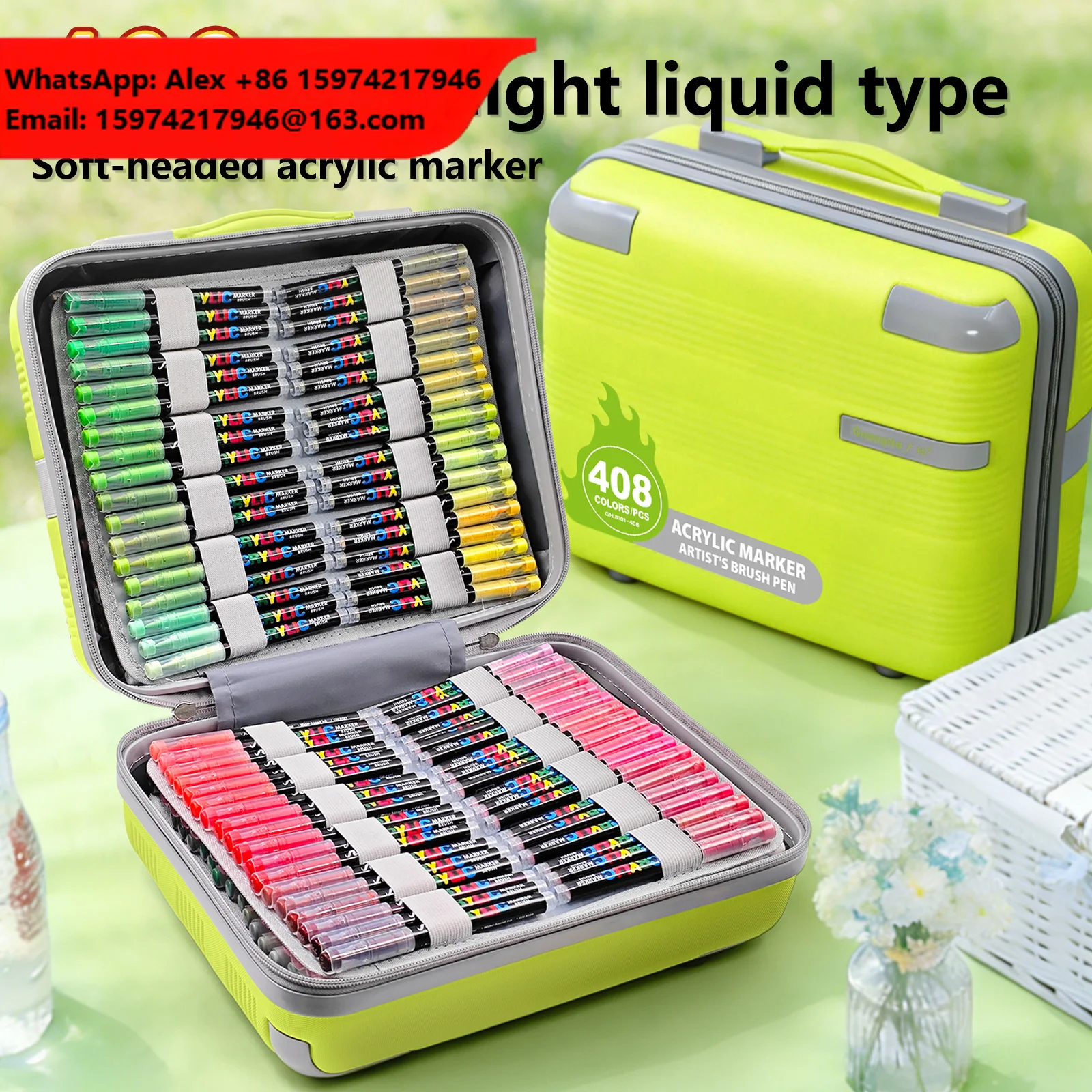 2026 How Selling 408 Colors Soft Tip Acrylic Paint Brush Marker Pen