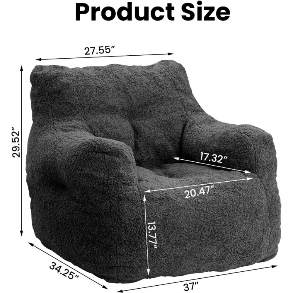 كرسي مطبخ منزلي مع حشو، أريكة بين باج مع حشوة ناعمة معنقدة، أريكة رقيقة وكسولة، كراسي بين باج مريحة ومريحة #2