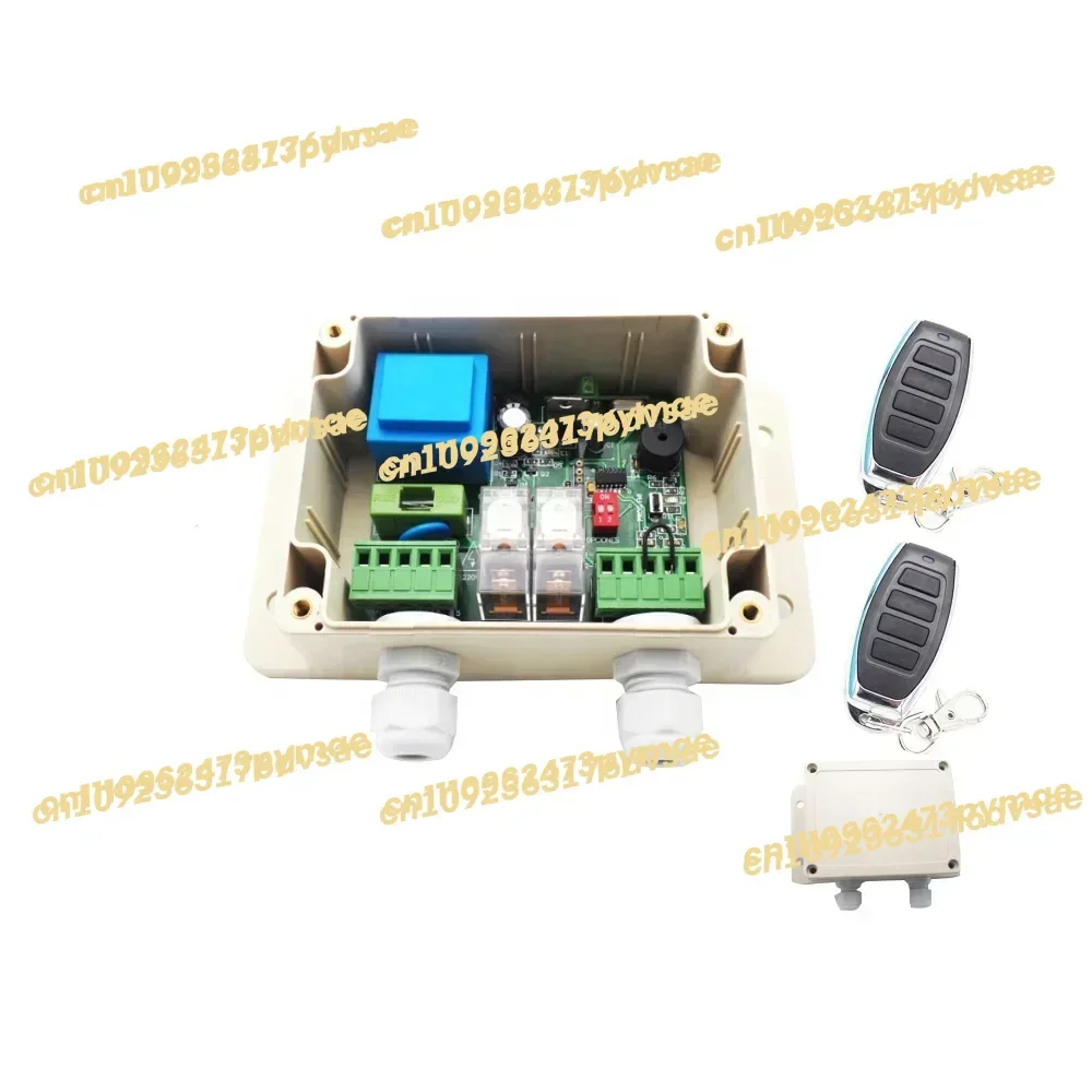 

NEW 1pcs receiver + 2pcs remote control 220v 433mhz remote controller roll up doors aluminum roller shutter rf receiver
