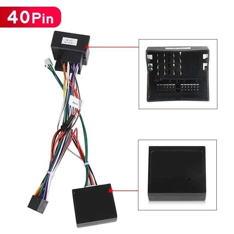 For Volkswagen Golf 5/6/Polo/Passat/Jetta/Tiguan/Touran/Skoda Android Car Radio Multimedia 52P / 40 Pin Wire Harness Power Cable