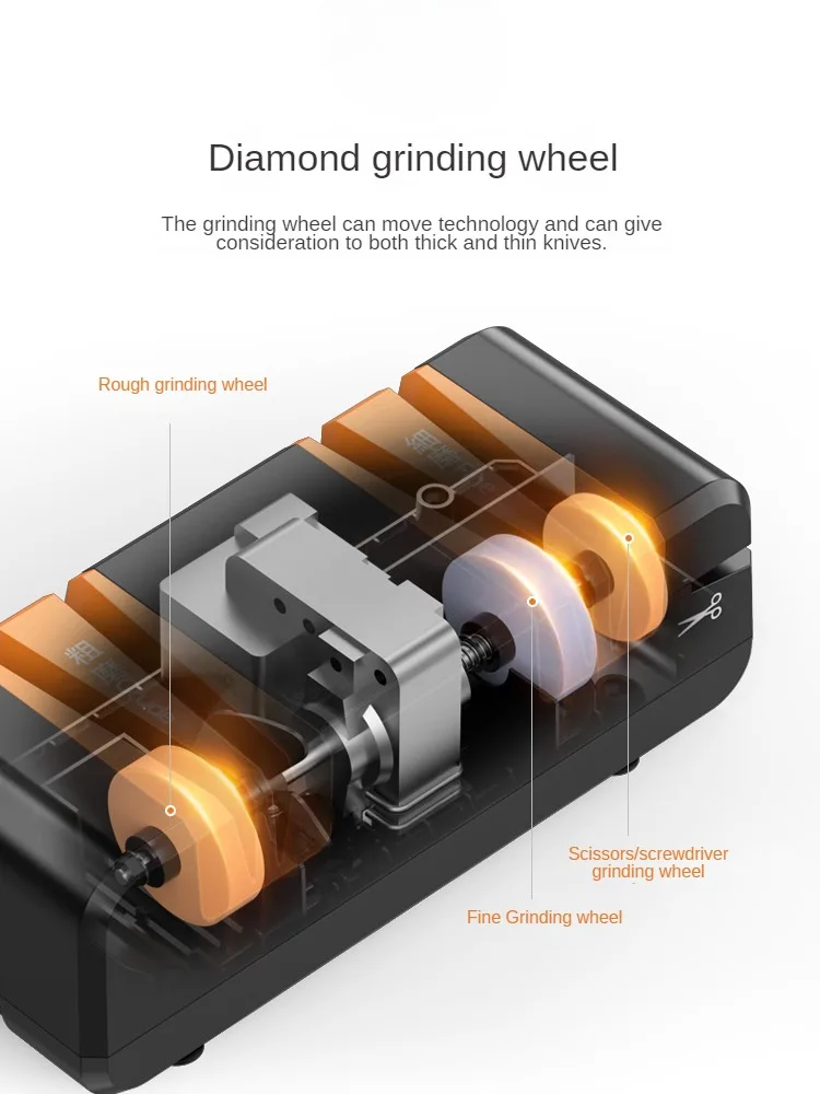 Mała automatyczna elektryczna ostrzałka do noży kuchennych, narzędzie do ostrzenia szerokiego zastosowania