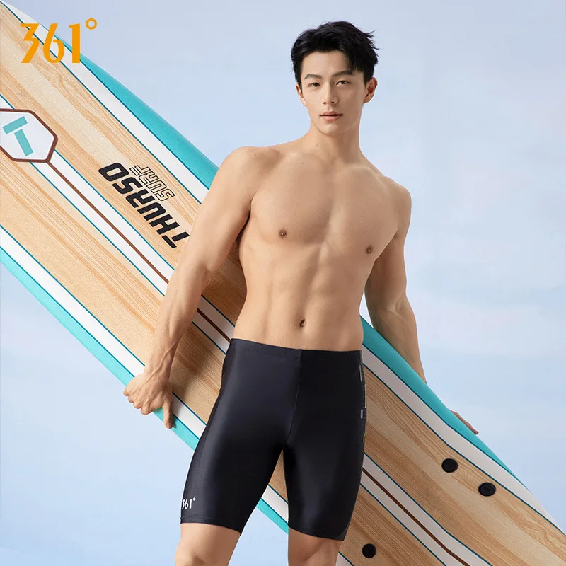 361 ° Men Professional Swim Trunks Competitive Beach Shorts Quick Dry UV Protection Water Sports Surfing Bathing Briefs