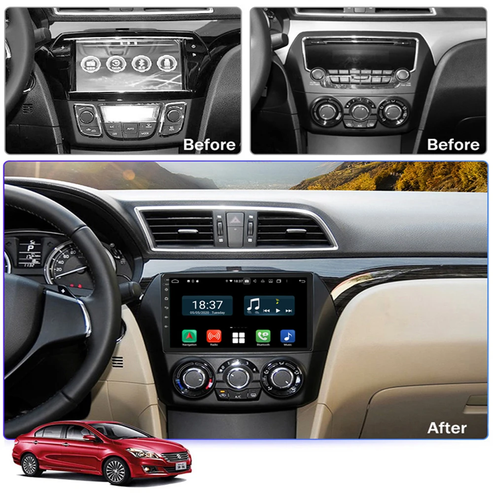 

Автомагнитола для Suzuki CIAZ Alivio 2013-2017, Android 11, GPS-навигация, мультимедийный плеер, аудио стерео DSP, головное устройство Carplay, Wi-Fi