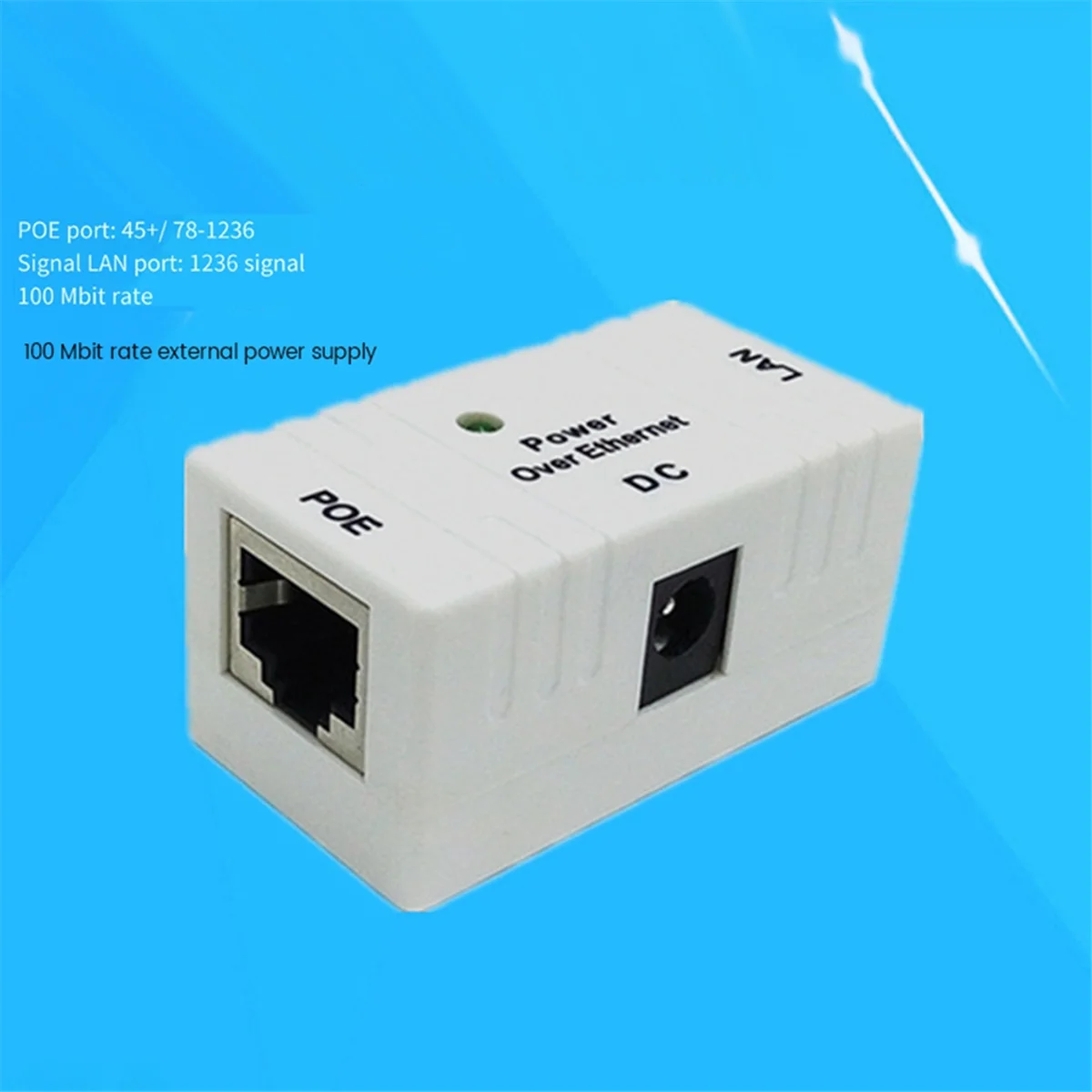 100 Mbps 5V 12V 24V 48V/1A BJW POE Injector Power Splitter for IP Camera POE Adapter Module Accessories-White