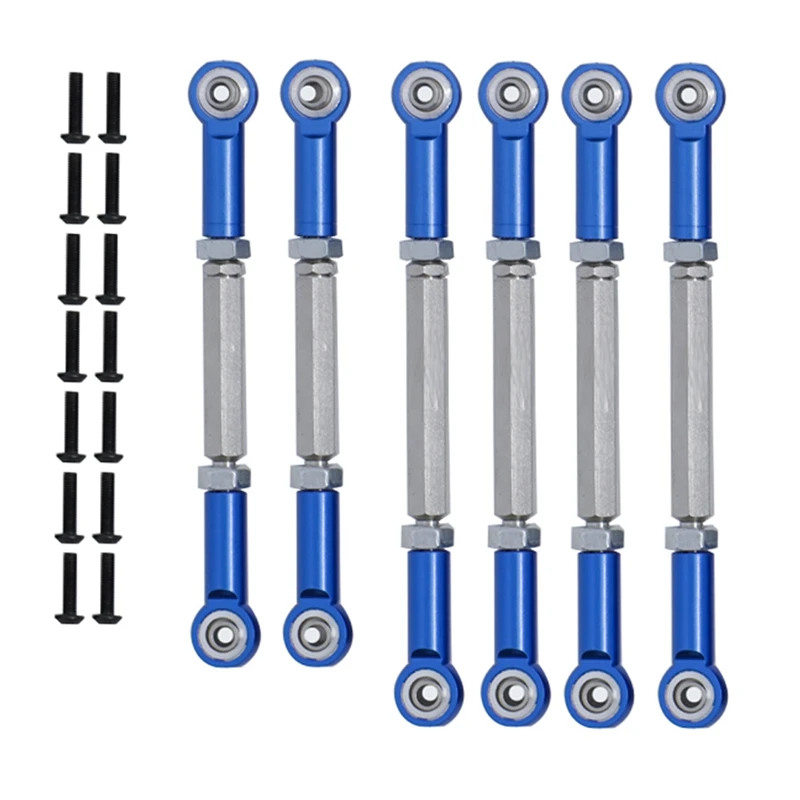 6Pcs Pull Rod Link Rod Set For 1/10 ECX 2WD Series Ruckus Torment Axe Brutus Circuit AMP RC Car Upgrade Parts