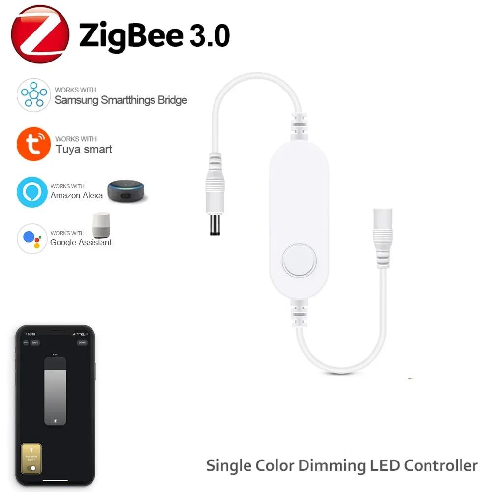 Zigbee 3.0 Smart LED Controller DC5V 12V 24V Dimmer Enkele kleur CCT RGB RGBW RGBCCT LED Strip voor Tuya Alexa SmartThings 2mqtt