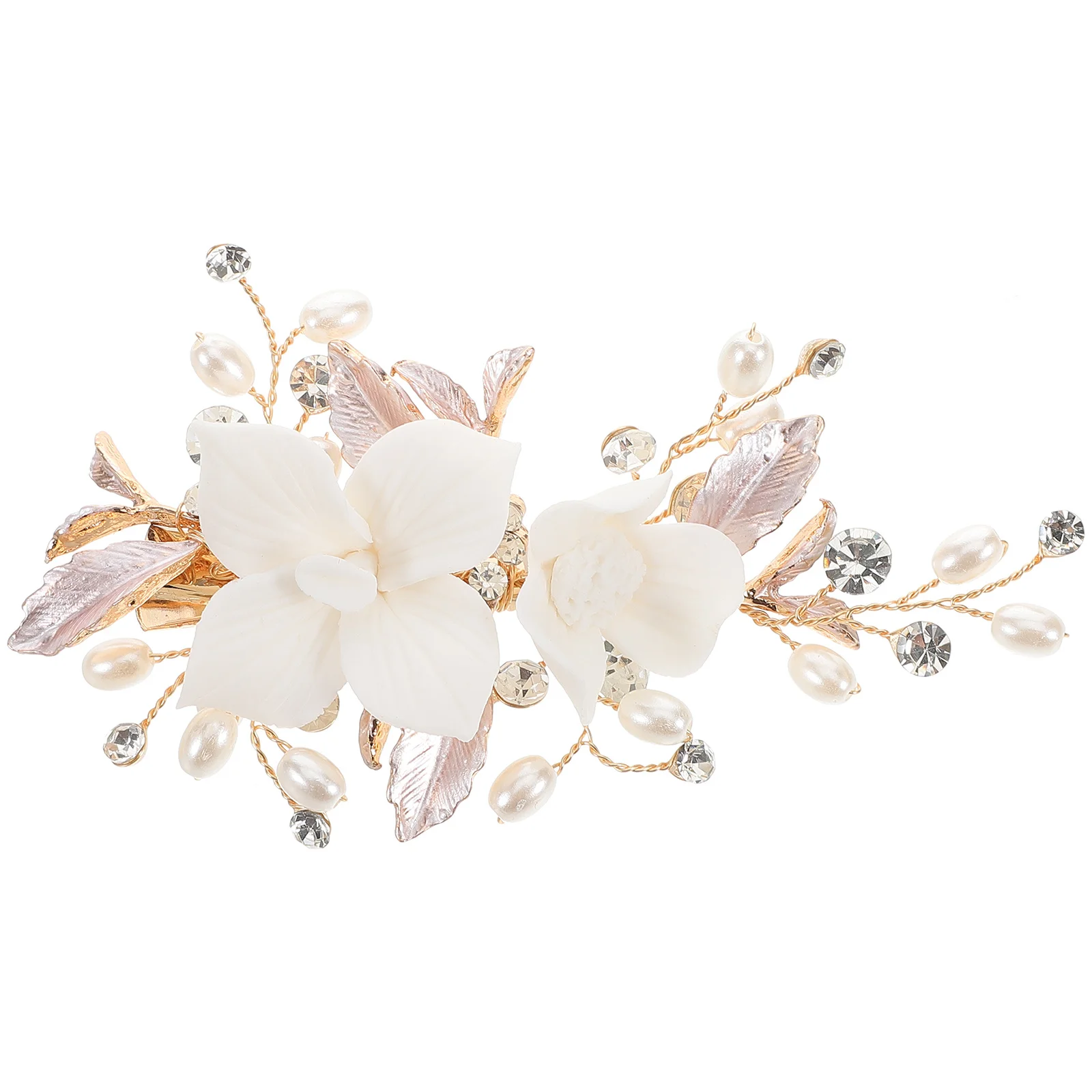 

Ceramic Flower Hair Clip Floral Bridal Design Secure Hold Wedding Hairpins Bridesmaid Accessories Wedding Hair Pieces for Brides