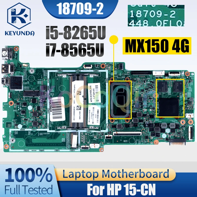 18709-2 For HP 15-CN Notebook Mainboard i5-8265U i7-8565U MX150 4G L31509-601 Laptop Motherboard Full Tested