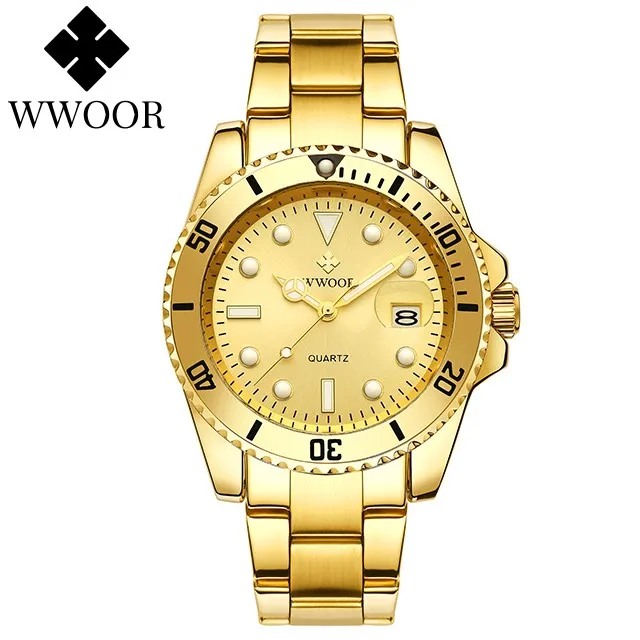 

2022 Wwoor Top Men Watches Luxury Full Steel Waterproof Automatic Date Watch Quartz Diving Sports Wristwatches Relogio Masculino
