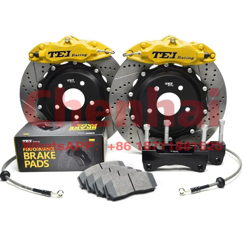 FRONT BRAKE KIT 4 Piston Forged Caliper Kit 330x28MM Disc Rotor Caliper For HYUNDAI SANTAFE 2005-2021 17/18inch Wheel