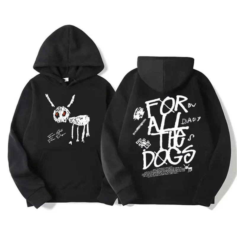 Heren Dames Mode Hip Hop Pullovers Sweatshirt Vintage Streetwear Hoodie Rapper Drake Nieuw Album voor alle honden Graphic Hoodies