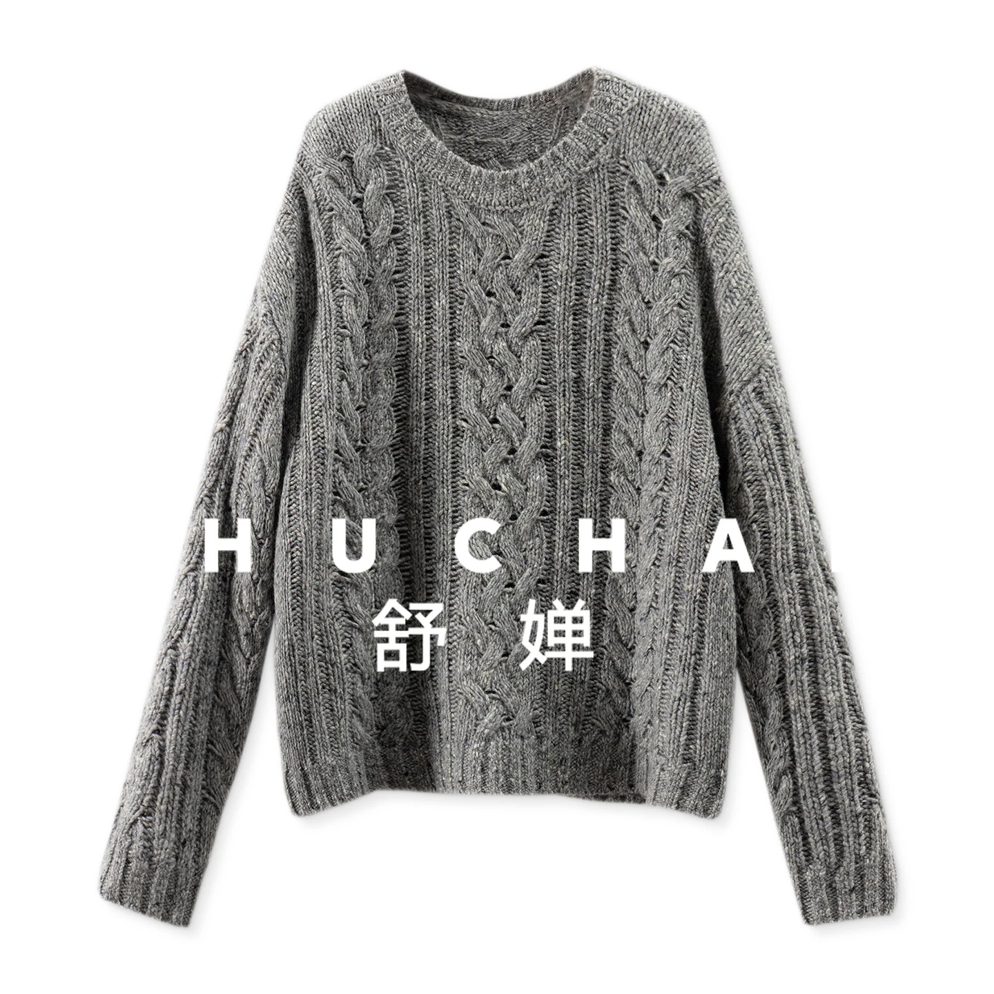 

Symphony Dot Yarn100 Wool Three-dimensional Twisted Crew Neck Sweater Women's 87E5 Casacos De Inverno Feminino