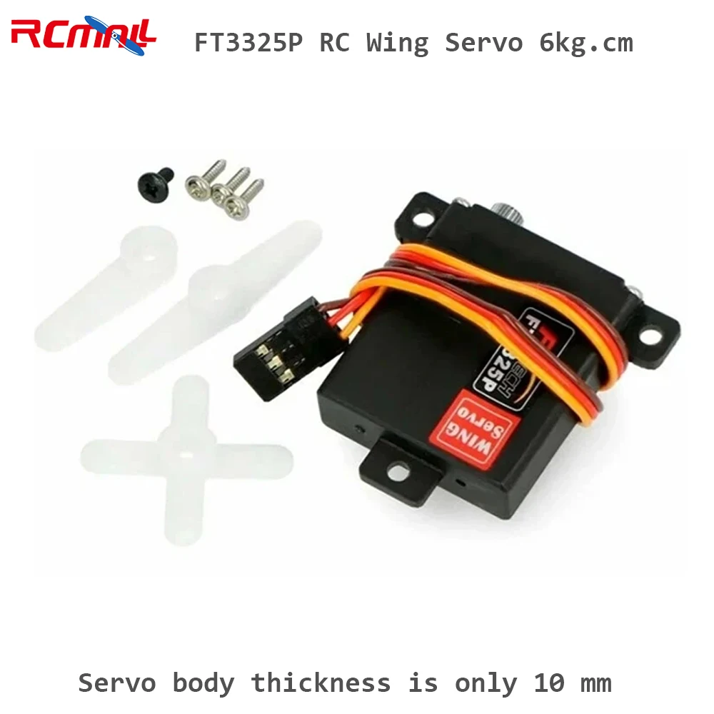 

FT3325P RC Wing High Speed Digital Servo 6kg.cm 0.1s Metal Gear Servos for Fixed Wing RC Drone DIY Robot Model Aircraft Feetech