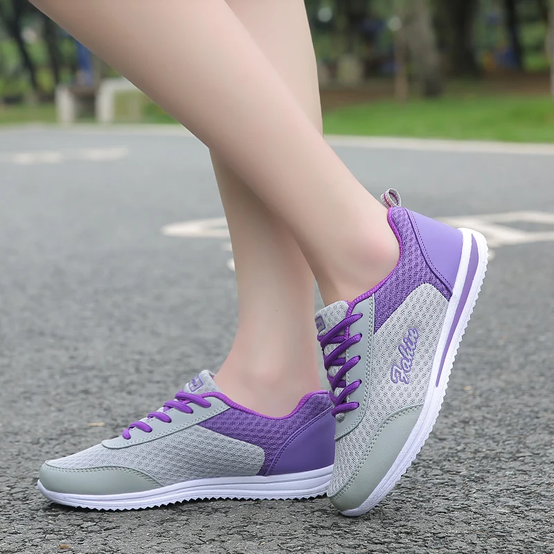 Sneakers Women Running Shoes Lightweight Female Walking Shoe Casual Sports Footwear Lace-up Summer Outdoor Athletic Trainer