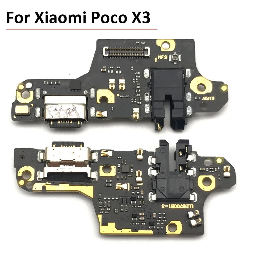 New For Xiaomi POCO X3 NFC Pro USB Charger Charging Port Dock Connector Microphone Mainboard Main Board Flex Cable