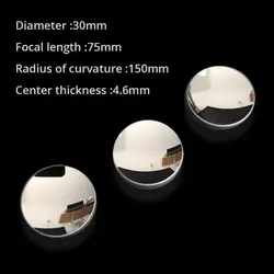 30mm Plano-Concave Spherical reflector Mirrors Focal Length 75mm Concave R=150 aluminum plating
