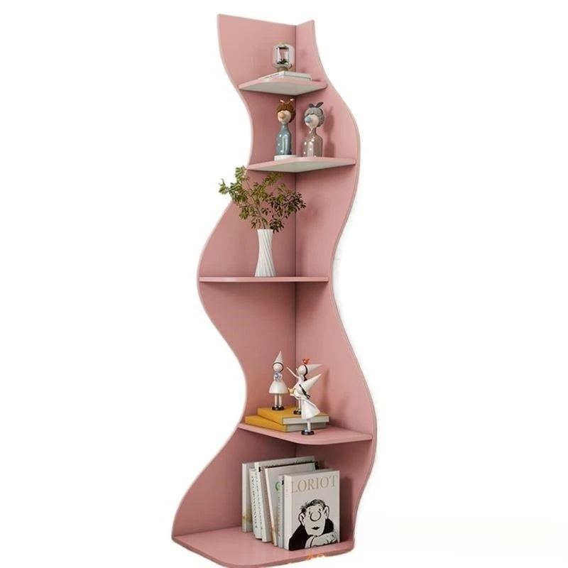 Creative Floor Triangular Side Cabinet Shelf Living Room Storage Right Angle Corner Shelf