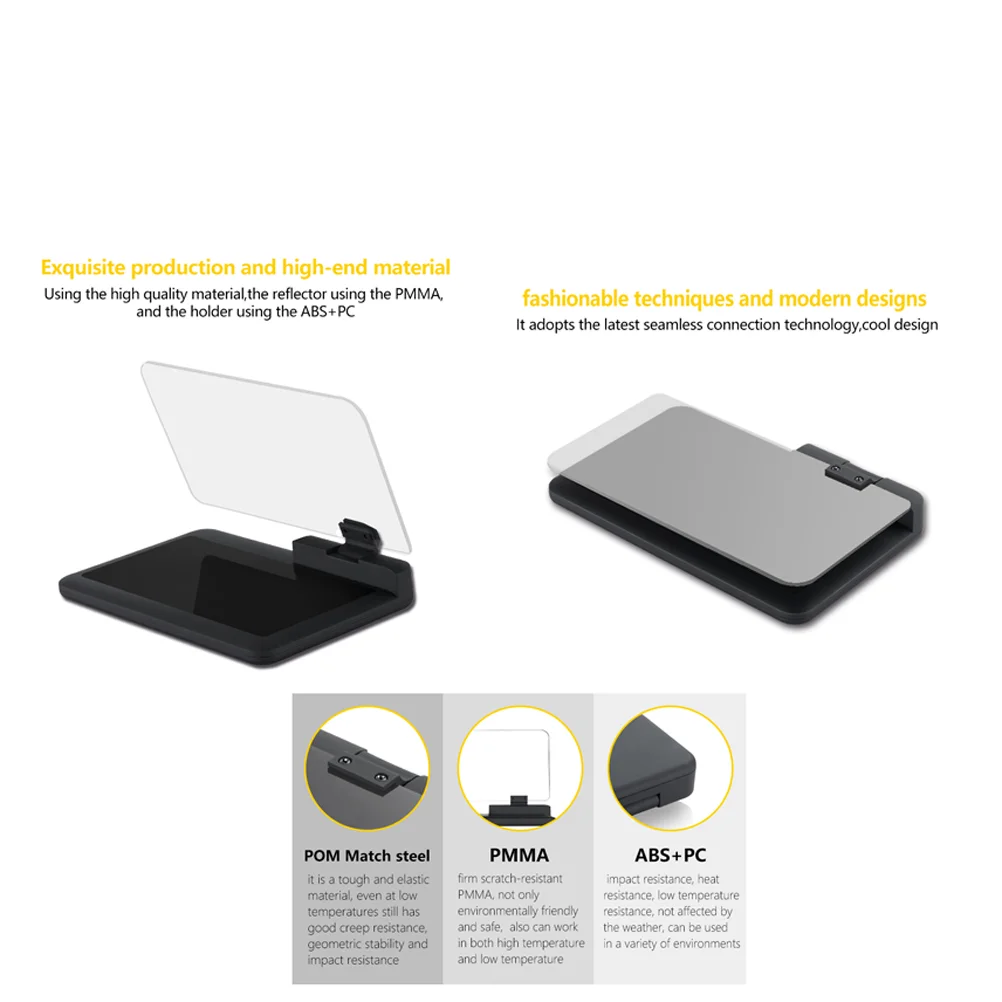 Car Phone Holder for Windshield Display Intelligent with Flexible Arm Gps Reflector Non-slip Mat