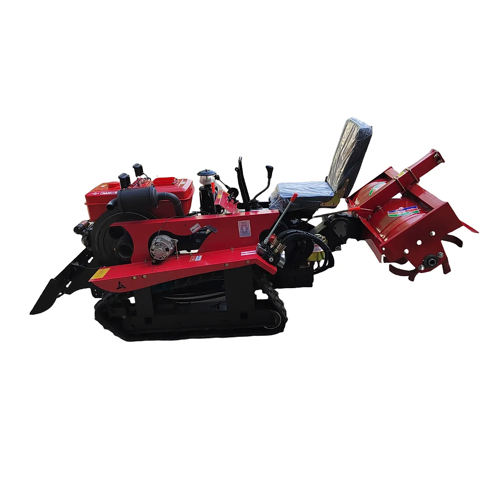 Lightweight Rotary Tiller Mini 25hp Diesel Power Tiller Cultivators Agricultural Farming Machine Crawler Tractor for Sale