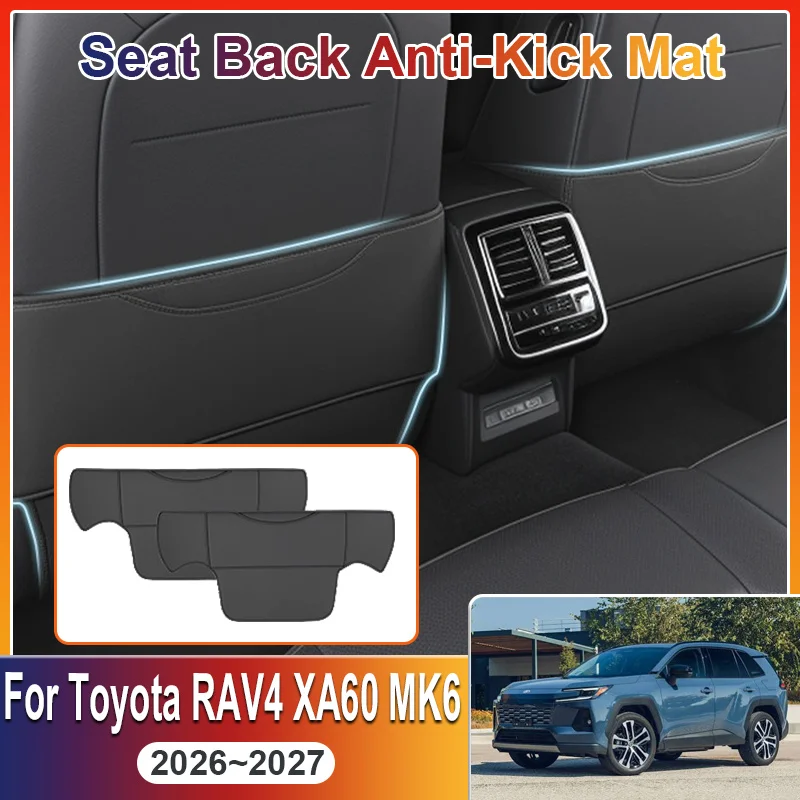 Car Seat Back Mats For Toyota RAV4 XA60 2026 2027 MK6 Car Rear Row Seat Protection Scratch Dirt Resistant Pads Auto Accessories