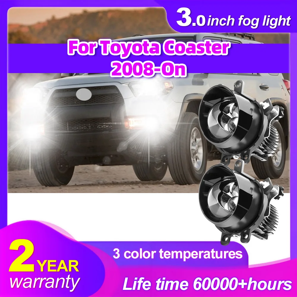 

2PCS 3 inch LED Projector Lenes Led Fog Light Lens 90W High Lights 20000LM Fog Lamp For Toyota Coaster 2008-On 2009 2010 2011