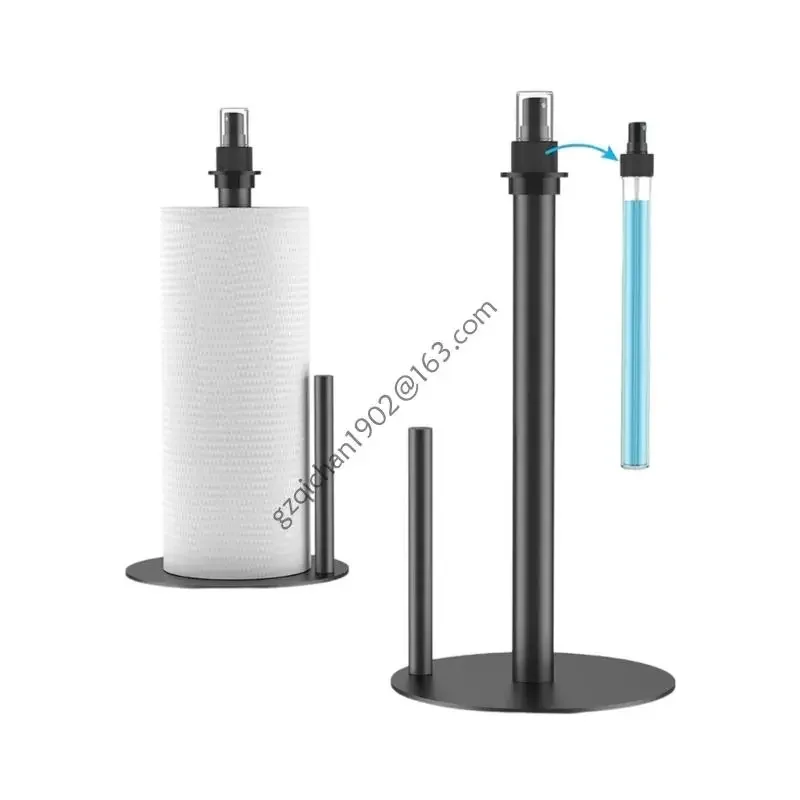 

Double Function Rustproof Metal Toilet Paper Stand With Integrated Liquid Container For Bathroom And Kitchen Cleaning X7AB