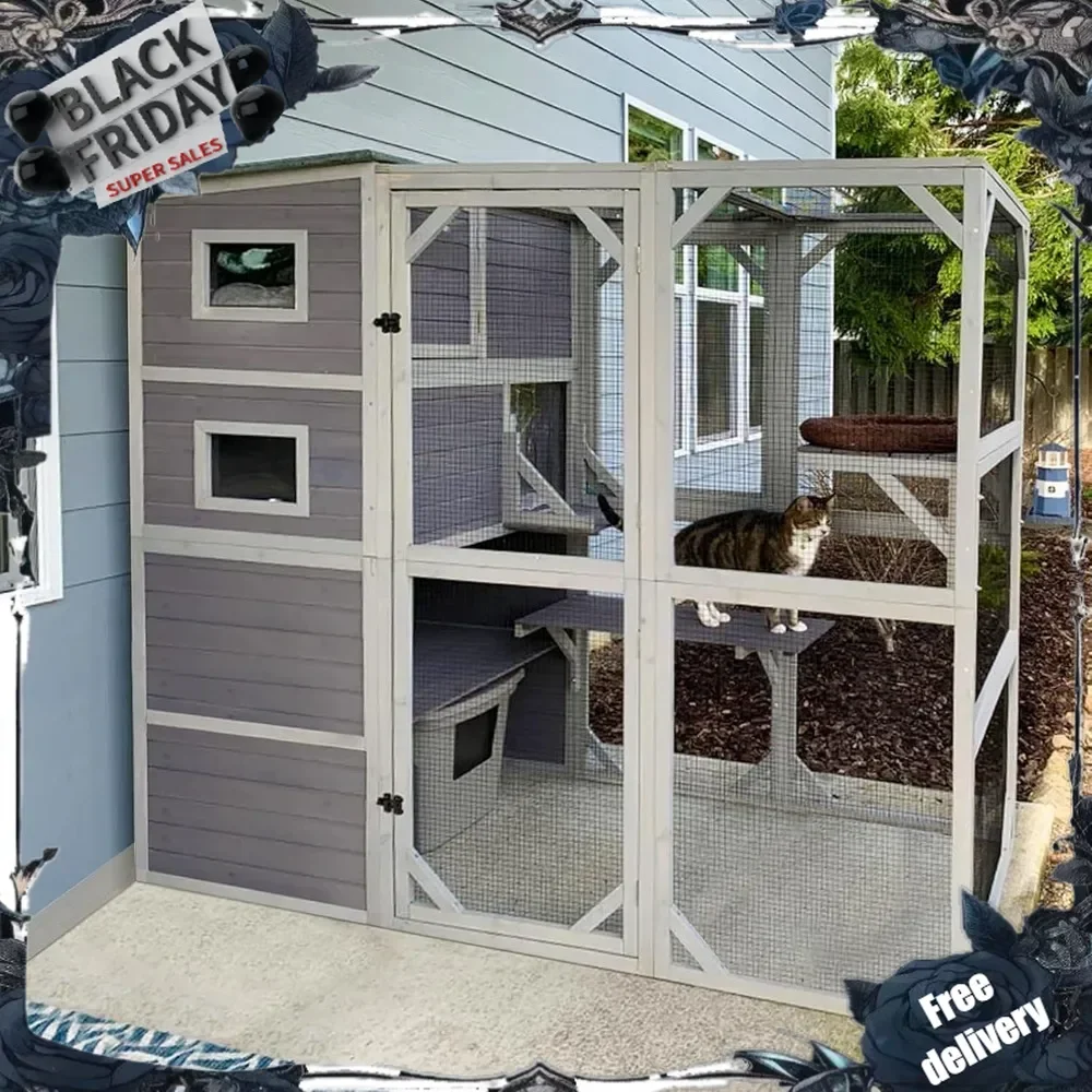 Catio Cat House Outdoor Kitty Enclosures 77