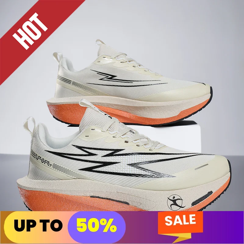 

NEW Running Shoes CarbonBoard Marathon Men Sports Breathable Lightweight Women's Comfortable Athletic Nonskid Casual Sneakers