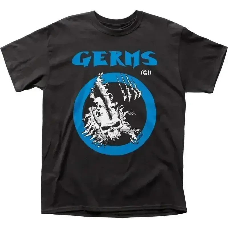 Germs GI Skull T Shirt Mens Licensed Rock N Roll Music Band New Black