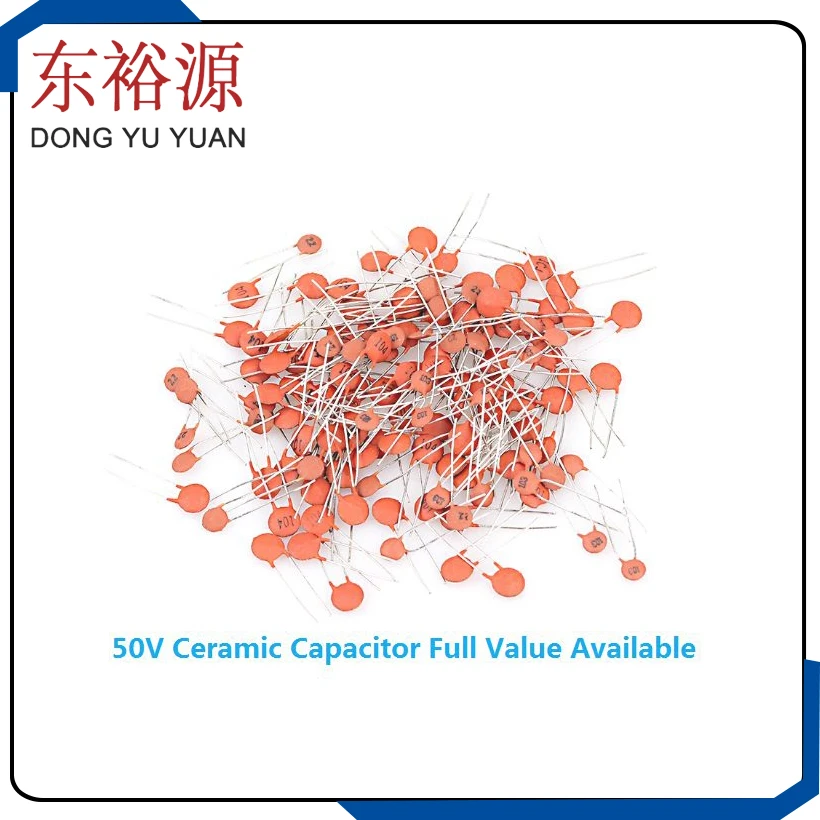 100PCS 50V 50P/56P/68P/75P/82P/100P/120P/150P/200P/PF 560/680/750/820/101/121/151/201/PF Capacitance 68PF 75PF Ceramic Capacitor