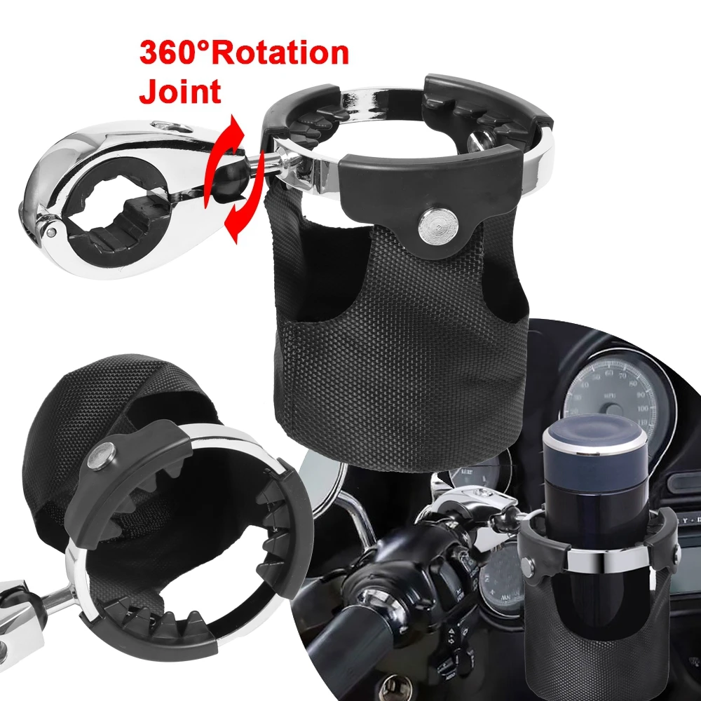 Motorcycle Cycling Drink Cup Holder Water Beverage Support Handlebar Bottle Holder For Harley Sportster XL Dyna Touring Softail