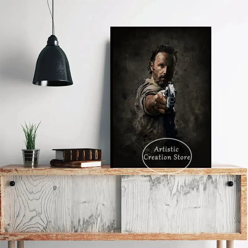 The Walking Dead Poster Classic TV Series Rick Negan Character Poster Canvas Painting Print Art Picture Nordic Living Room Decor