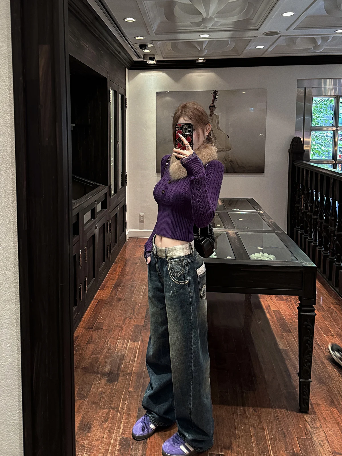 

Джинсы Tongiiuu в американском стиле, свободные, прямого кроя, женские, широкие, в пол, повседневные, с высокой талией, синий деним