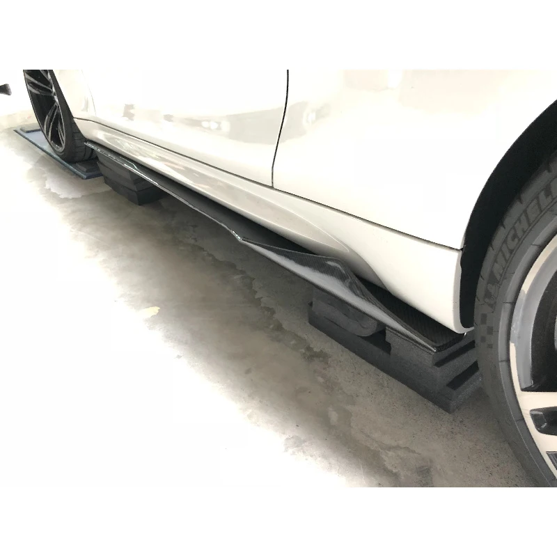 

Hot Selling New E Style Carbon Fiber Bumper Side Add-on Lips Retrofit/Upgrade Fits 2015-2021 Side Skirt Lip